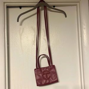 Burgundy Small Telfar Shopper Bag